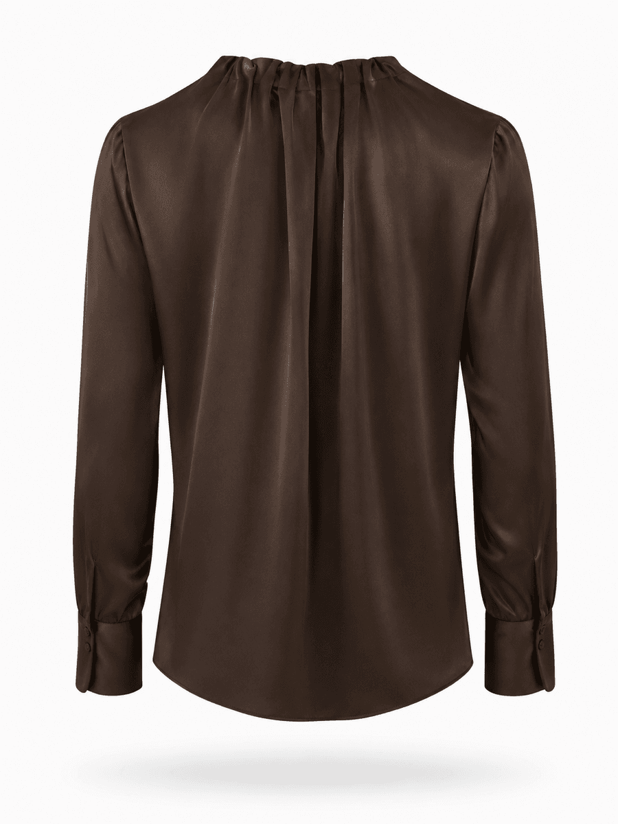 Amuse Silkebluse Ada 110BrownAW26