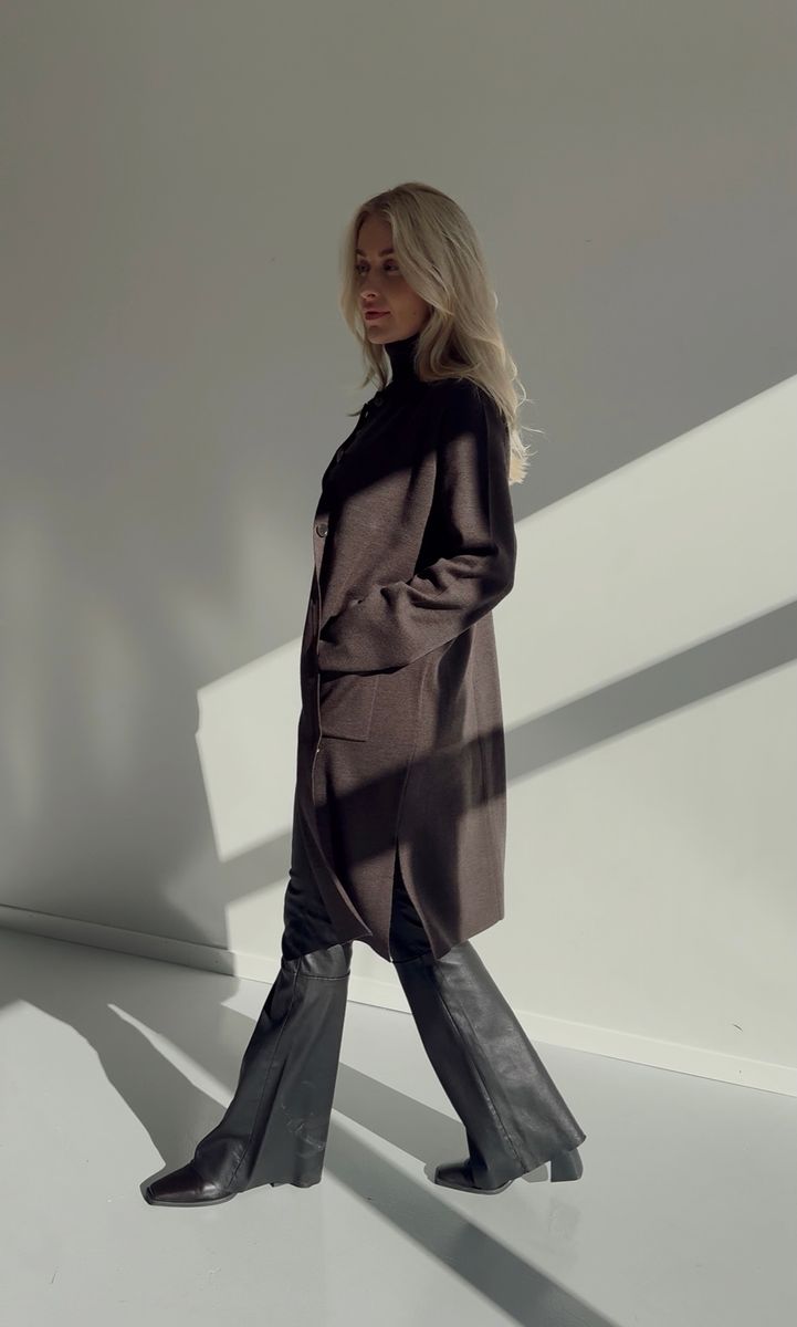 Amuse Cardigan Lemone BrownAW25
