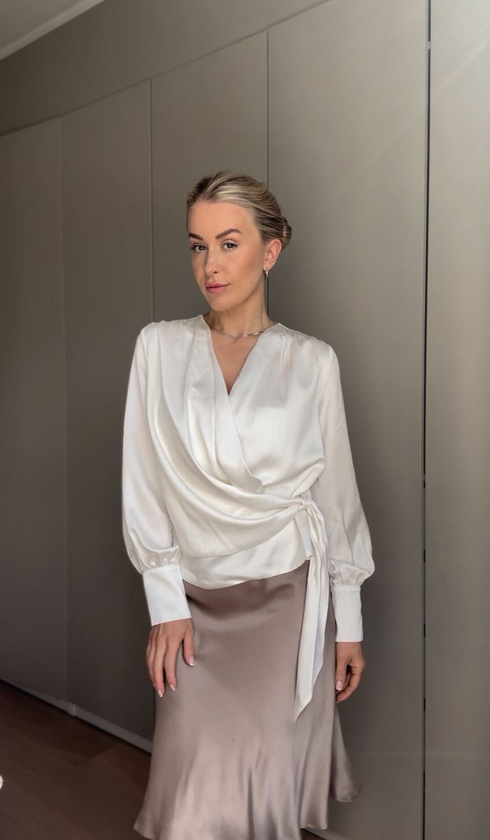 Amuse Silkebluse Anais 103OffwhiteAW26