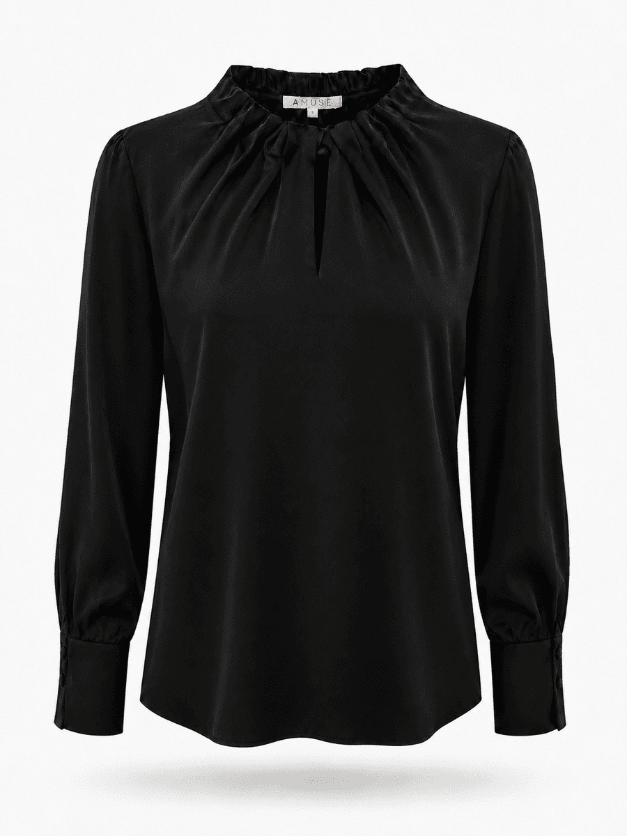 Amuse Silkebluse Ada Black