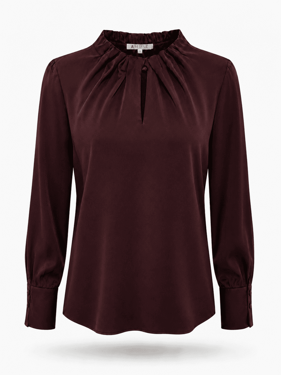 Amuse Silkebluse Ada 159BurgundyAW26