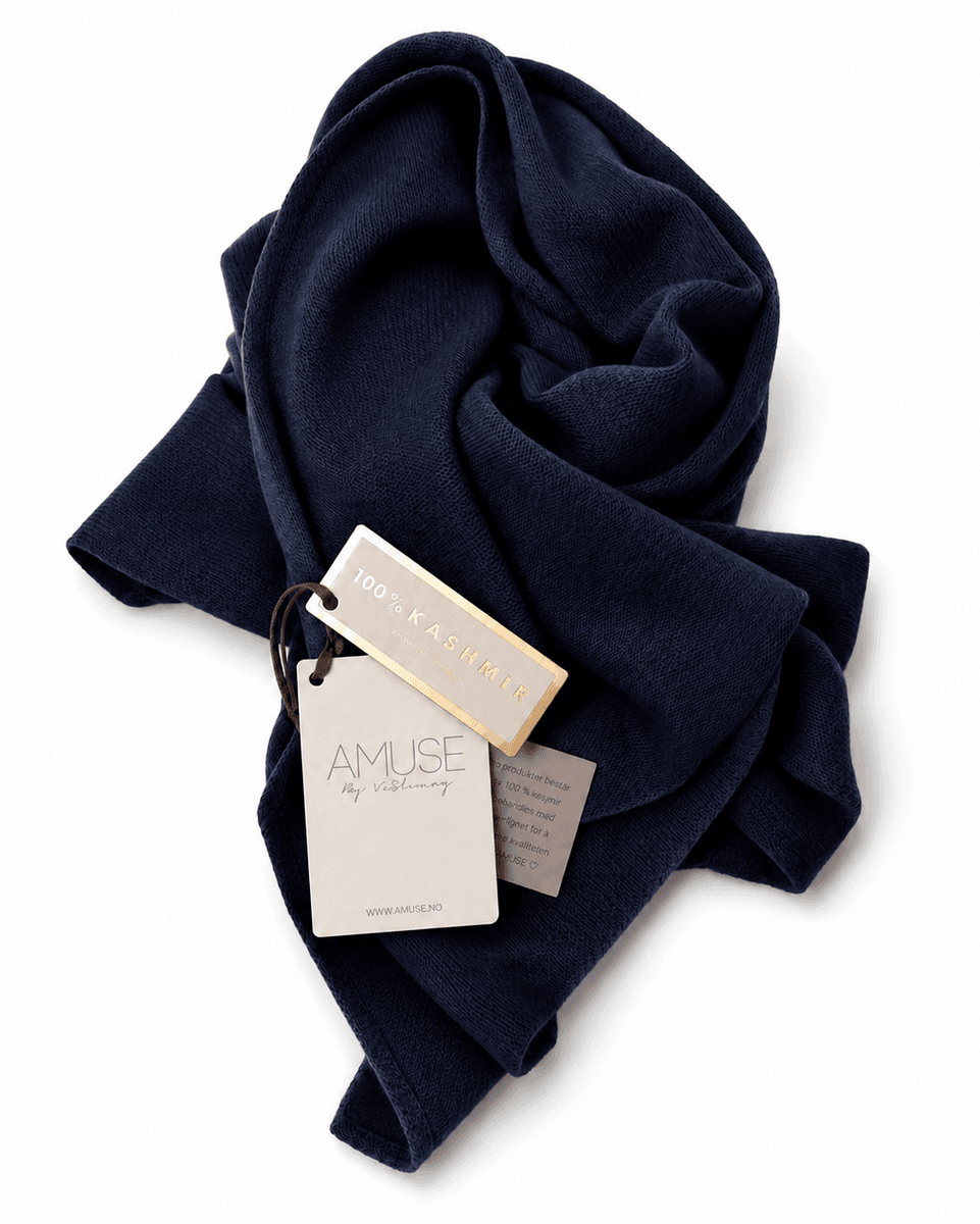 Amuse Knitted Scarf Sia 147NavyAW26