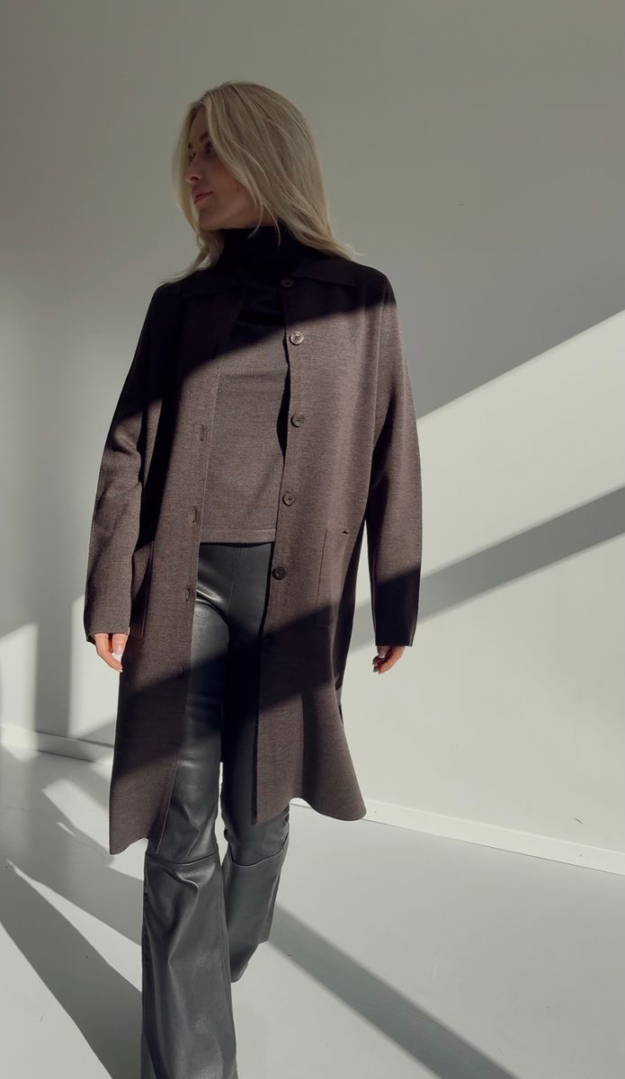 Amuse Cardigan Lemone BrownAW25